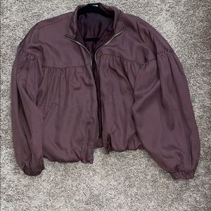 Maroon Bell Sleeve Jacket